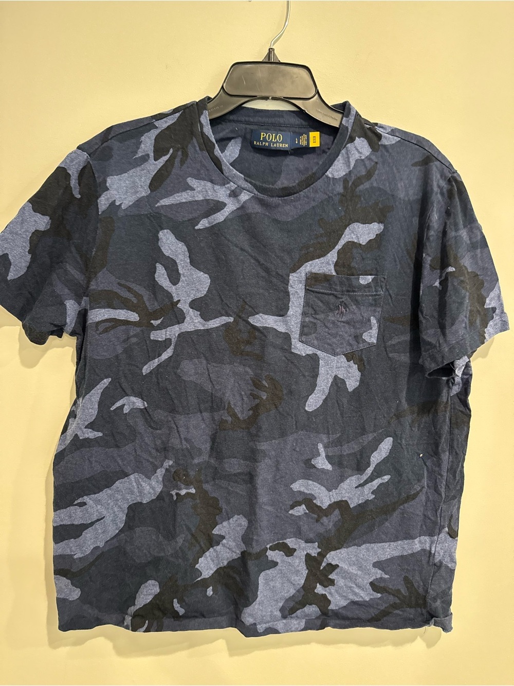 Ralph Lauren Navy & Black Camo Short Sleeve Pocket Tee